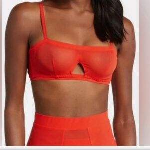We Are HAH x Free People Wired Bra blood orange 30-38d NEW!